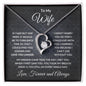 To My Wife My Dreams Came True Heart Pendant Necklace with Message Card and Gift Box - Mallard Moon Gift Shop