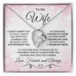 To My Wife - I Found My Love - Heart Pendant Necklace with Message Card and Gift Box - Mallard Moon Gift Shop