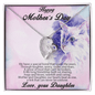 Mother's Day Gift from Daughter Forever Love Heart Pendant Necklace Cat Message Card - Mallard Moon Gift Shop