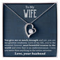 To My Beautiful Wife - Love of My Life - Forever Love Heart Necklace - Mallard Moon Gift Shop