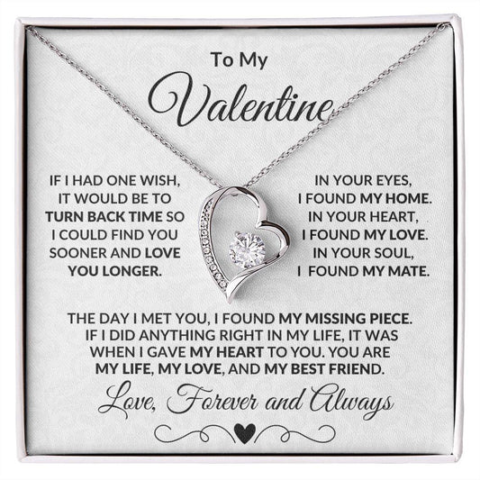 To My Valentine Forever Love Heart Necklace - Mallard Moon Gift Shop
