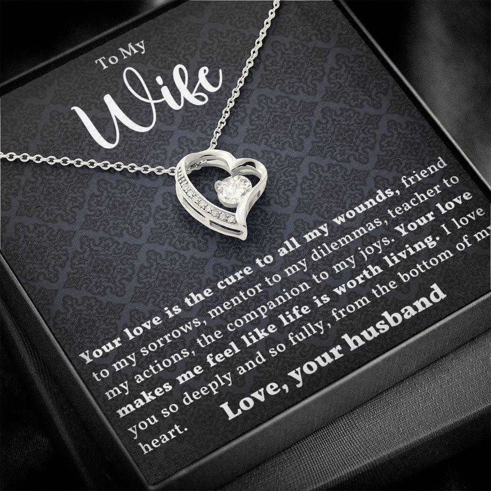 Gift for Wife - Bottom of my Heart - Forever Love Heart Pendant Necklace - Mallard Moon Gift Shop