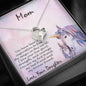 Gift for Mother Forever Love Heart Pendant Necklace From Daughter Unicorn Message Card - Mallard Moon Gift Shop