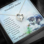 Gift for Mother from Daughter Forever Love Heart Pendant Necklace with Kitten Message Card - Mallard Moon Gift Shop