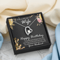 Wife Birthday Gift CZ Heart Pendant Necklace - Mallard Moon Gift Shop