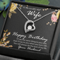 Wife Birthday Gift CZ Heart Pendant Necklace - Mallard Moon Gift Shop