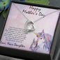 Mother's Day Gift from Daughter Forever Love Heart Pendant Necklace Unicorn Message Card - Mallard Moon Gift Shop