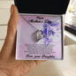 Mother's Day Gift from Daughter Forever Love Heart Pendant Necklace Cat Message Card - Mallard Moon Gift Shop