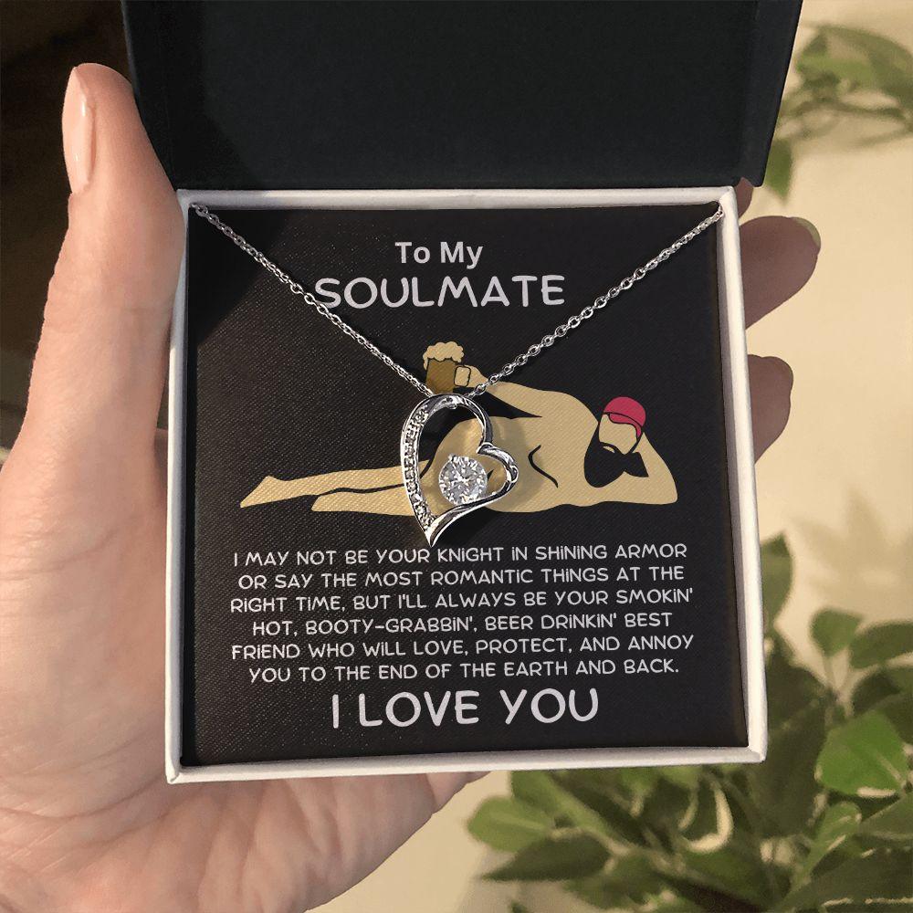 To My Soulmate Smoking Hot Lover Forever Love Heart Pendant Necklace - Mallard Moon Gift Shop