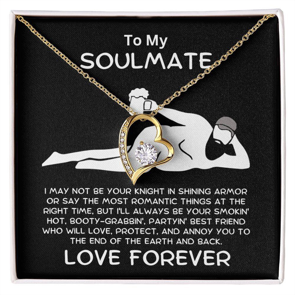 To My Soulmate - Love Forever - Dazzling Heart Pendant Necklace - Mallard Moon Gift Shop