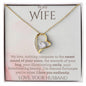 To My Wife - I Love You Endlessly - Forever Love Heart Pendant Necklace - Mallard Moon Gift Shop