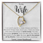 To My Gorgeous Wife Forever Love Heart Pendant Necklace - Mallard Moon Gift Shop