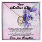 Mother's Day Gift from Daughter Forever Love Heart Pendant Necklace Cat Message Card - Mallard Moon Gift Shop