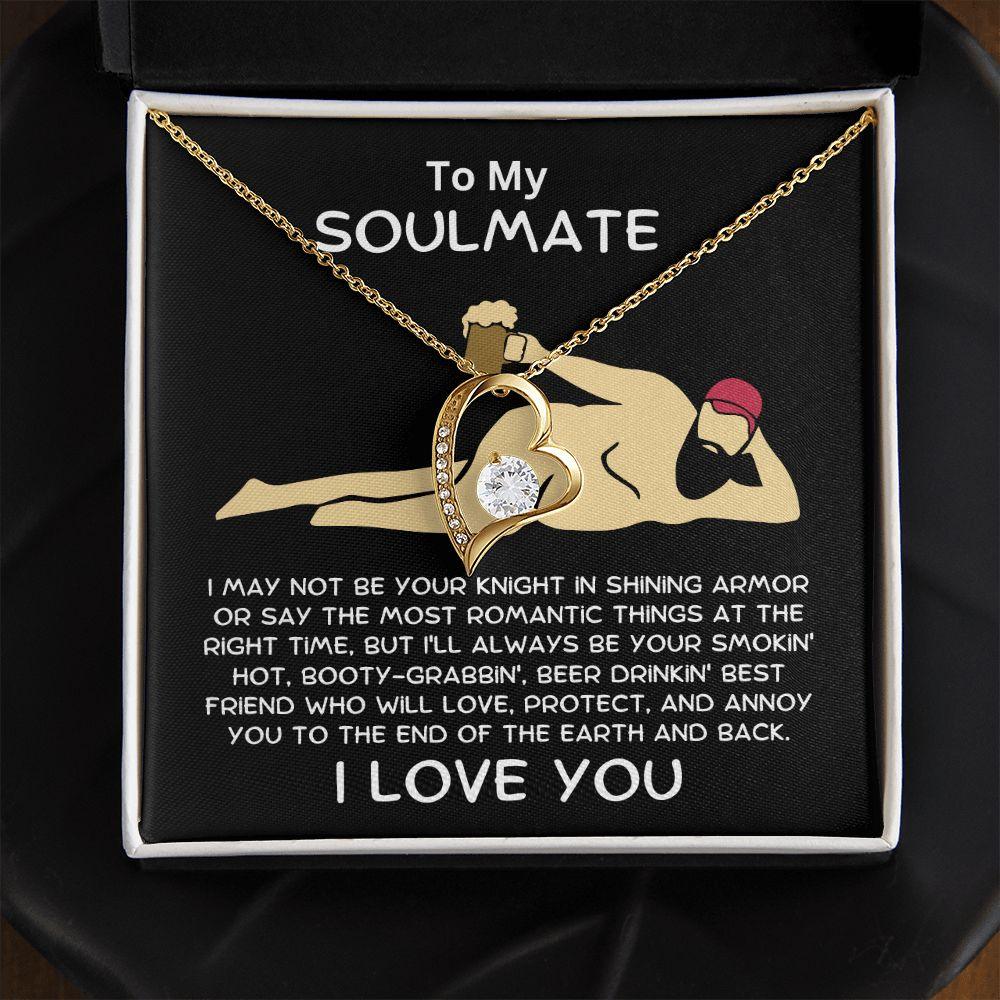 To My Soulmate Smoking Hot Lover Forever Love Heart Pendant Necklace - Mallard Moon Gift Shop
