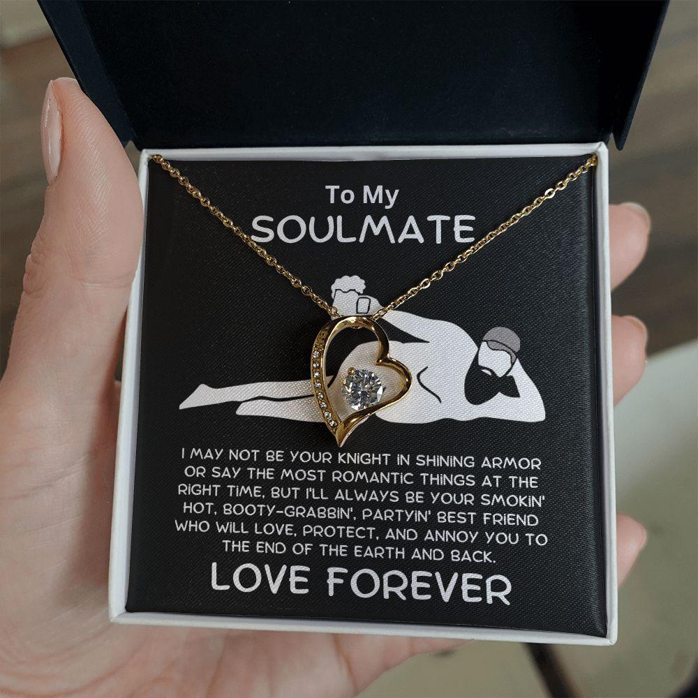 To My Soulmate - Love Forever - Dazzling Heart Pendant Necklace - Mallard Moon Gift Shop