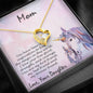 Gift for Mother Forever Love Heart Pendant Necklace From Daughter Unicorn Message Card - Mallard Moon Gift Shop