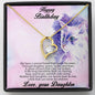 Birthday Gift for Mother Forever Love Heart Pendant Necklace From Daughter Cat Message Card - Mallard Moon Gift Shop