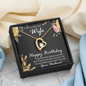 Wife Birthday Gift CZ Heart Pendant Necklace - Mallard Moon Gift Shop