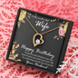 Wife Birthday Gift CZ Heart Pendant Necklace - Mallard Moon Gift Shop