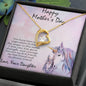 Mother's Day Gift from Daughter Forever Love Heart Pendant Necklace Unicorn Message Card - Mallard Moon Gift Shop