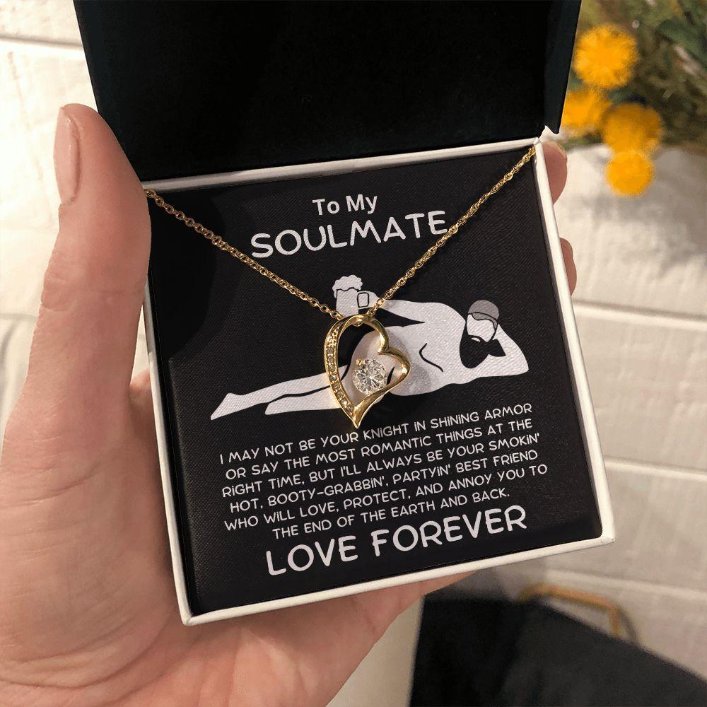 To My Soulmate - Love Forever - Dazzling Heart Pendant Necklace - Mallard Moon Gift Shop