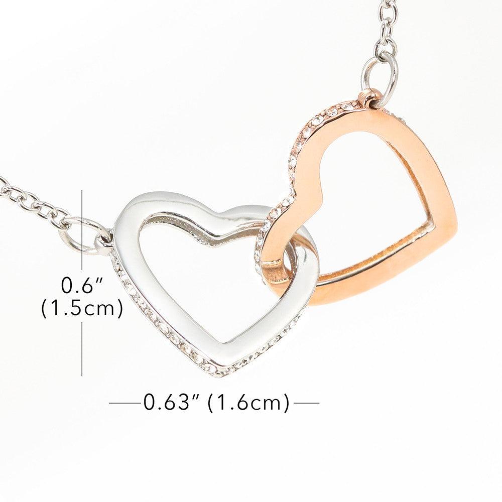 Mother's Day Gold and Silver Heart Necklace for Mother-in-Law from Daughter in Law with Message Card - Mallard Moon Gift Shop
