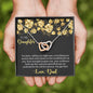 Gift for Daughter Heart Pendant Necklace Love Dad - Mallard Moon Gift Shop