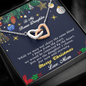 Bonus Daughter Heart Pendant Necklace Christmas Message Card and Gift Box - Mallard Moon Gift Shop