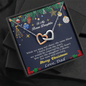 Bonus Daughter Heart Pendant Necklace Christmas Message Card and Gift Box - Mallard Moon Gift Shop