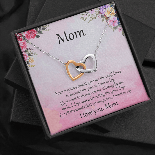Gift for Mom Heart Pendant Necklace - Mallard Moon Gift Shop