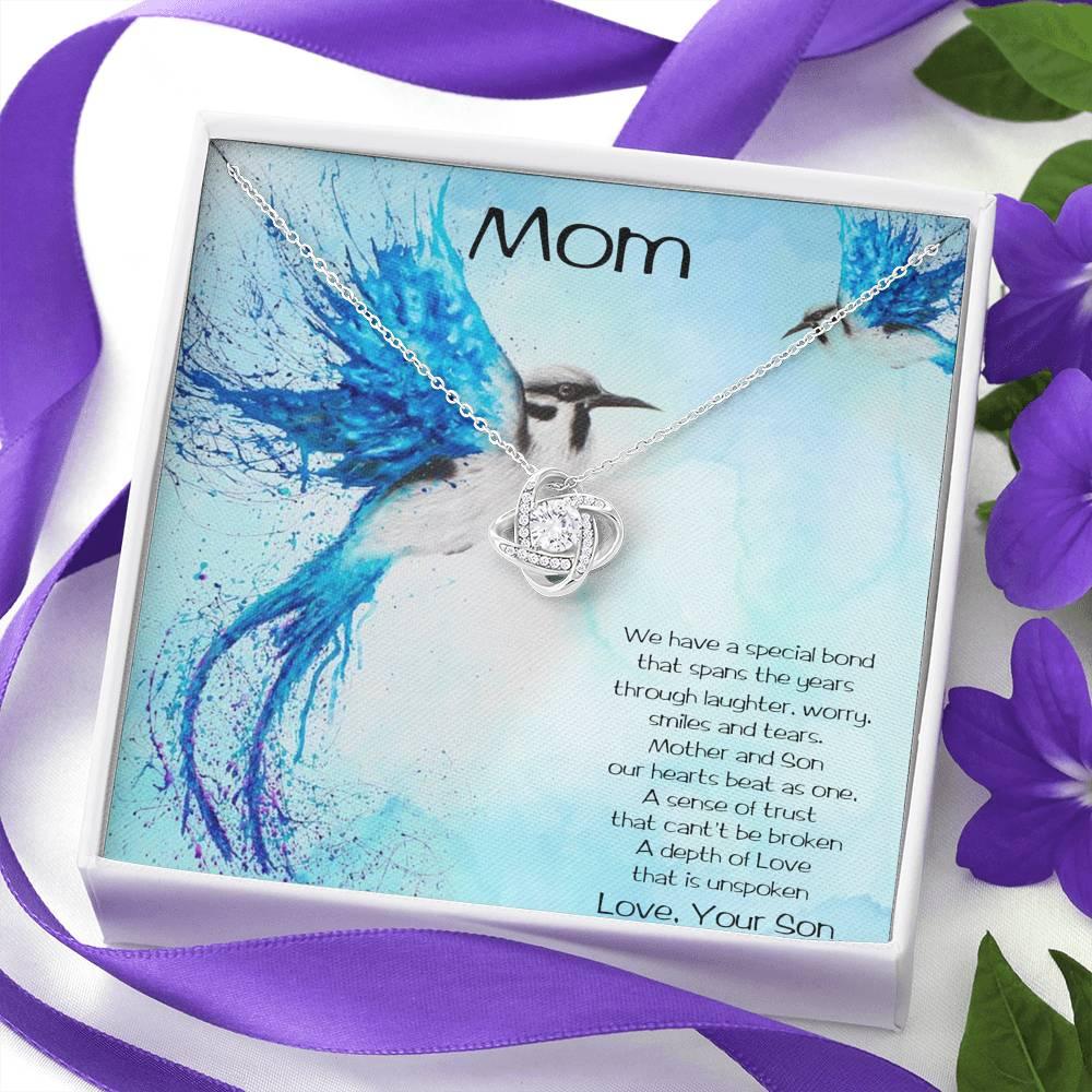 Gift for Mom from Son Love Knot Pendant Necklace - Mallard Moon Gift Shop