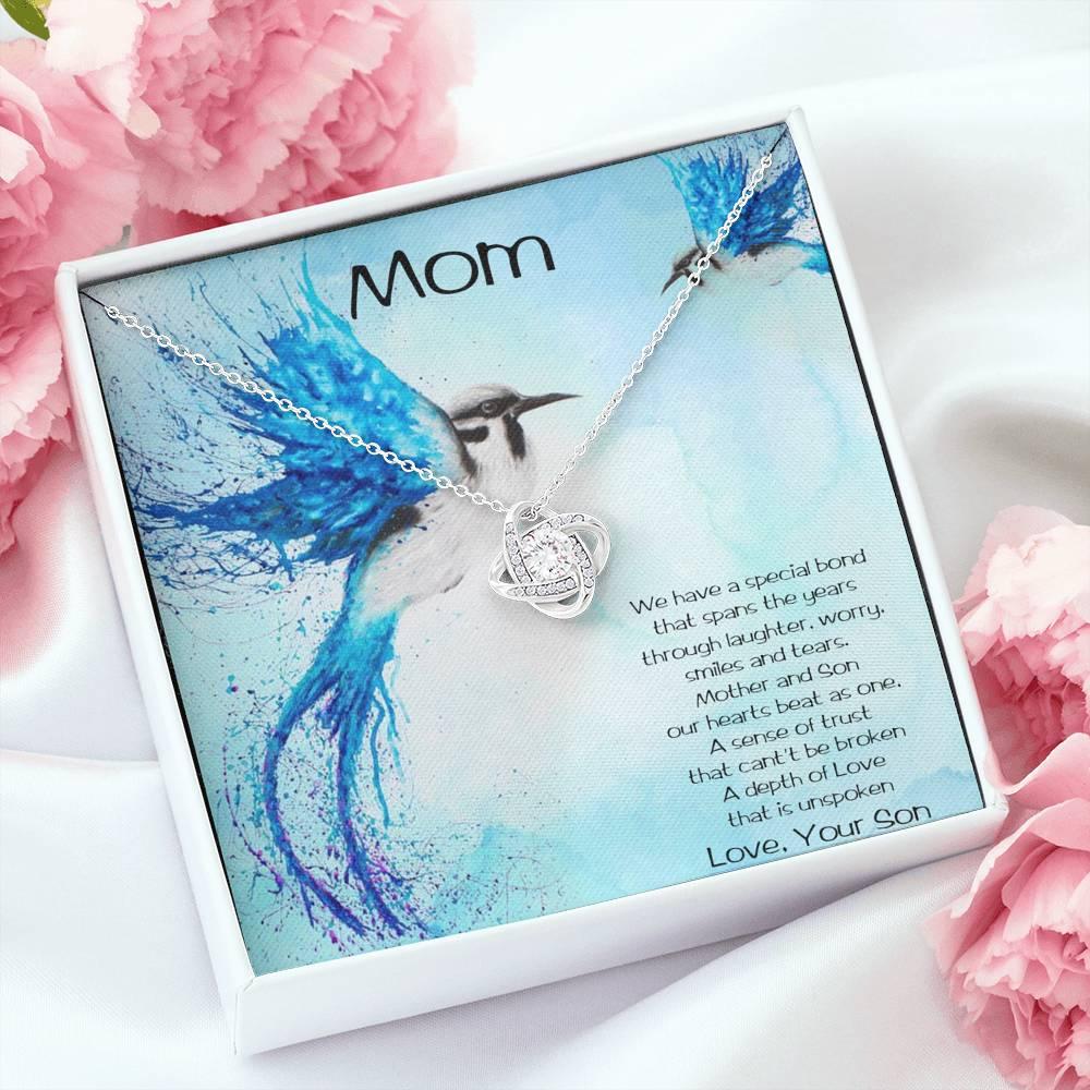 Gift for Mom from Son Love Knot Pendant Necklace - Mallard Moon Gift Shop