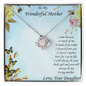To Mother from Daughter Love Knot Pendant Necklace - Mallard Moon Gift Shop