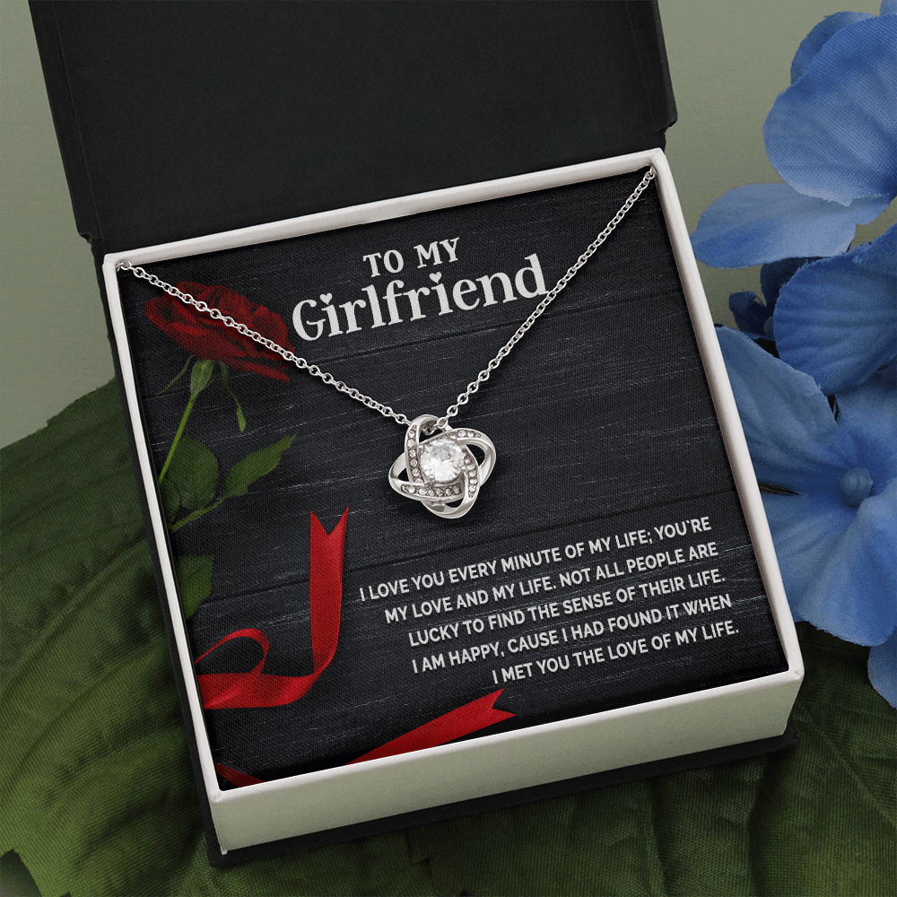 Gift for Girlfriend - Love you Every Minute - CZ Pendant Necklace - Mallard Moon Gift Shop