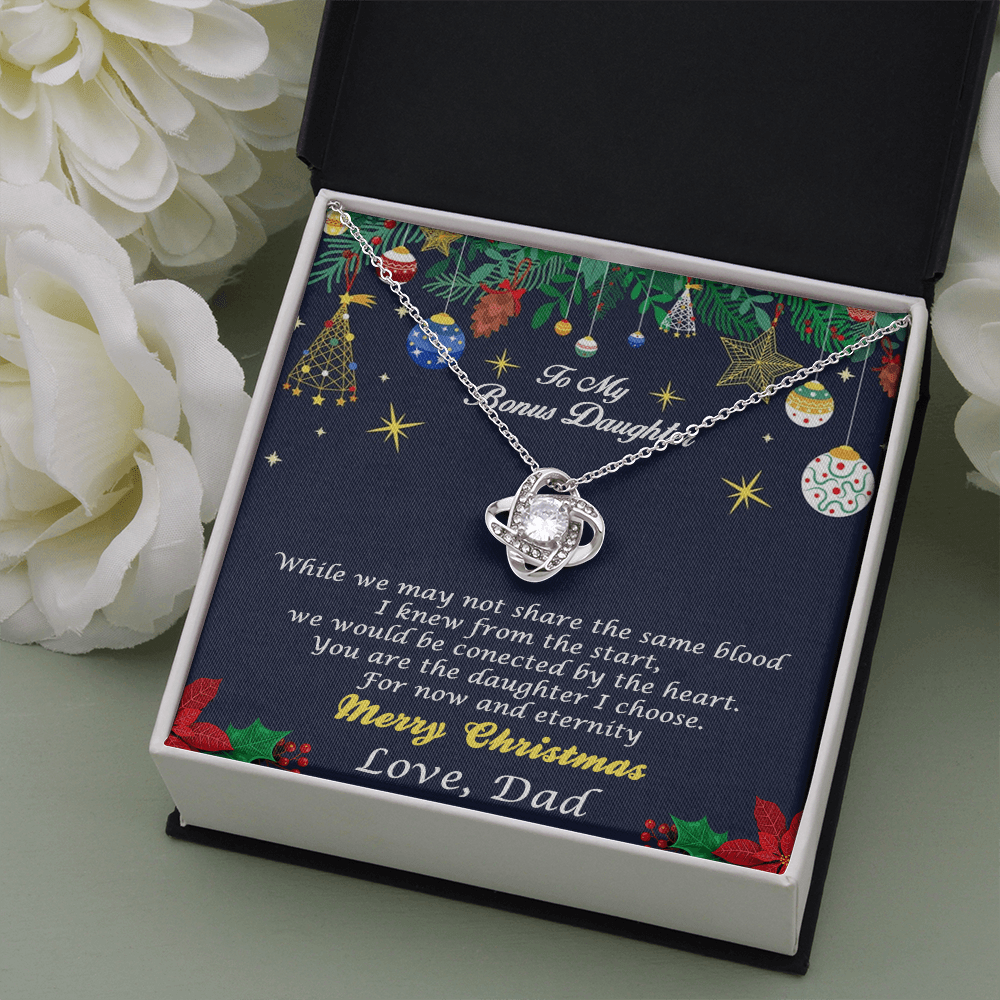 Bonus Daughter Pendant Necklace Christmas Message Card and Gift Box Love Dad - Mallard Moon Gift Shop