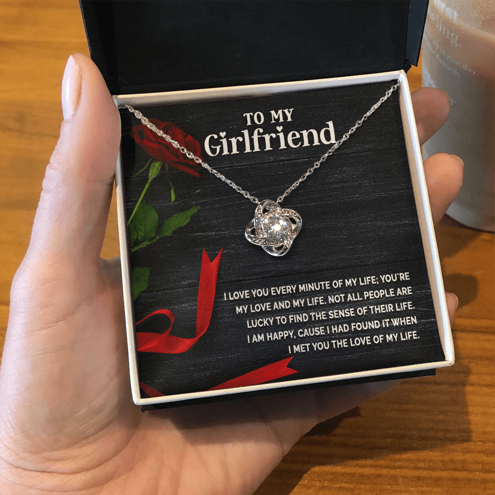 Gift for Girlfriend - Love you Every Minute - CZ Pendant Necklace - Mallard Moon Gift Shop
