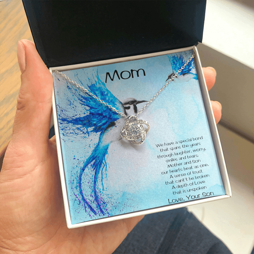 Gift for Mom from Son Love Knot Pendant Necklace - Mallard Moon Gift Shop