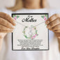 Gift for Mother Alluring Beauty CZ Pendant Necklace Message Card from Daughter - Mallard Moon Gift Shop