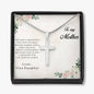 Gift for Mother White Gold Cross Pendant Necklace from Daughter Message Card Gift Box - Mallard Moon Gift Shop