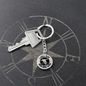 Duck Hunter Circle Keychain Custom Engraved Back - Mallard Moon Gift Shop