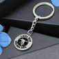 Duck Hunter Circle Keychain Custom Engraved Back - Mallard Moon Gift Shop