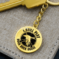 Duck Hunter Circle Keychain Custom Engraved Back - Mallard Moon Gift Shop