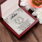 Gift for Mother Alluring Beauty CZ Pendant Necklace Message Card from Daughter - Mallard Moon Gift Shop