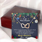 Bonus Daughter Heart Pendant Necklace Christmas Message Card and Gift Box - Mallard Moon Gift Shop