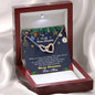 Bonus Daughter Heart Pendant Necklace Christmas Message Card and Gift Box - Mallard Moon Gift Shop