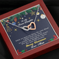 Bonus Daughter Heart Pendant Necklace Christmas Message Card and Gift Box - Mallard Moon Gift Shop