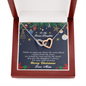 Bonus Daughter Heart Pendant Necklace Christmas Message Card and Gift Box - Mallard Moon Gift Shop
