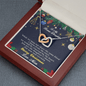 Bonus Daughter Heart Pendant Necklace Christmas Message Card and Gift Box - Mallard Moon Gift Shop
