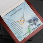 Gift for Mother from Daughter Gold and Silver Hearts Pendant Necklace on Kitten Message Card - Mallard Moon Gift Shop