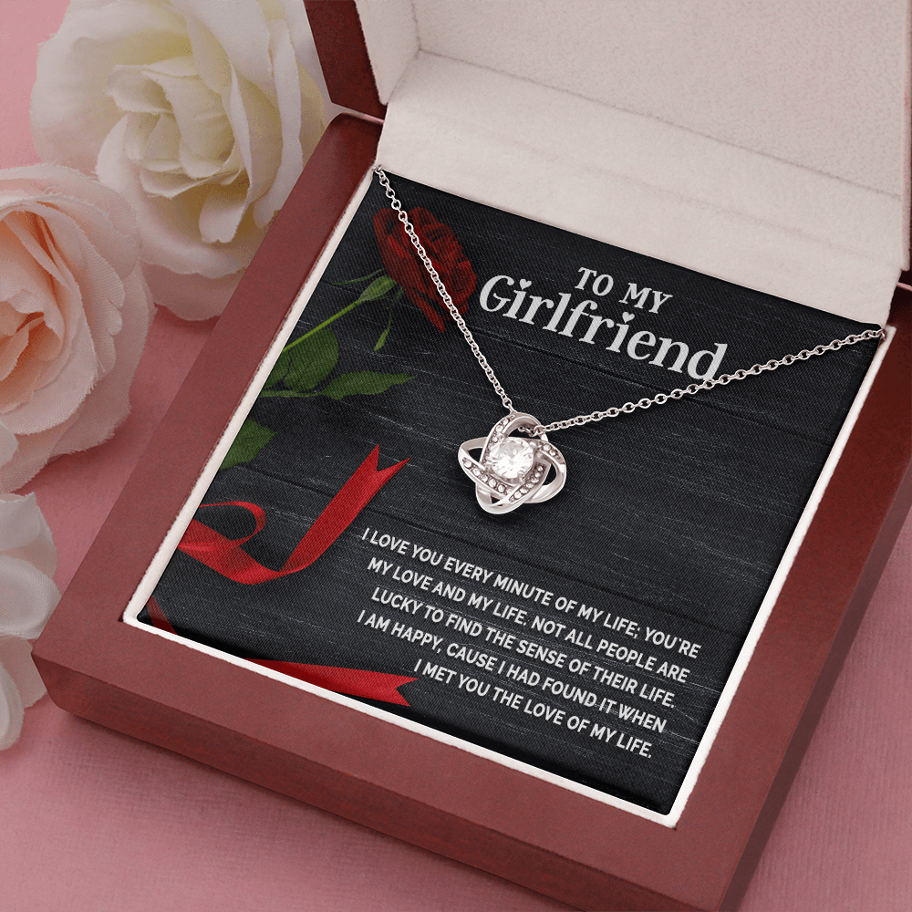 Gift for Girlfriend - Love you Every Minute - CZ Pendant Necklace - Mallard Moon Gift Shop